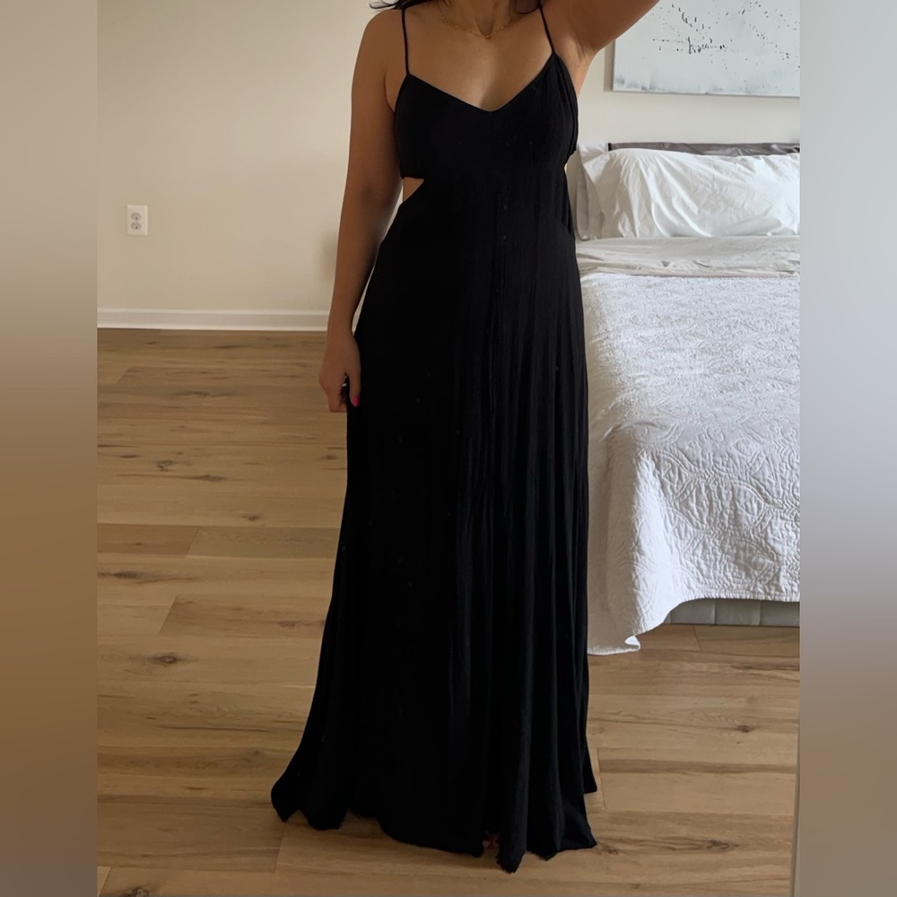 Beautiful black flowy maxi dress.